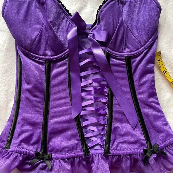 Purple Lace Up Corset Top - Picture 5 of 8